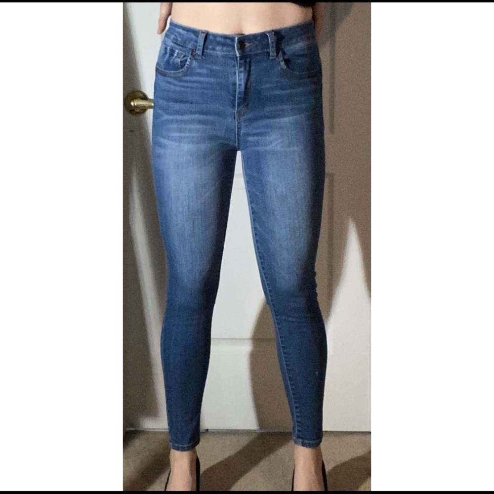 High Waisted Wax Jeans Skinny Jeans